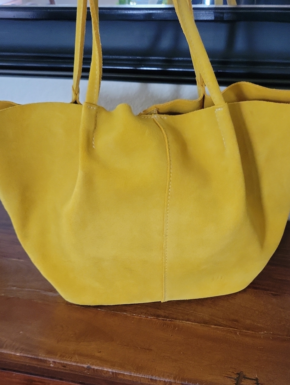 Portland Leather Devan Bucket Tote In Hello Yellow